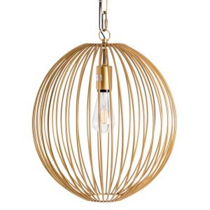 GOLD LARGE WIRE SPHERE CEILING PENDANT