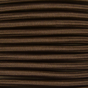 Brown 3 Core 0.75mm Round Braided Flex Per 1 Metre