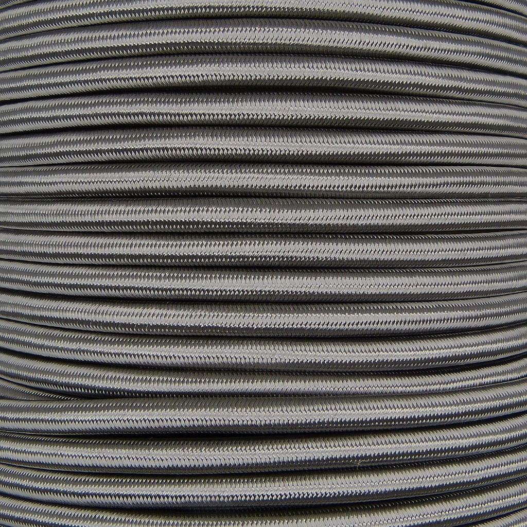 Grey 3 Core 0.75mm Round Braided Flex Per 1 Metre