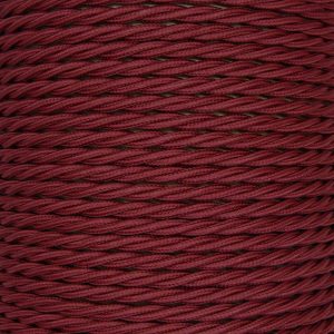 Burgundy 3 Core 0.5mm Twisted Flex Per 1 Metre