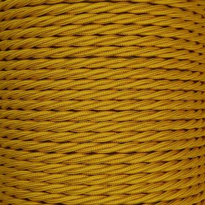 Gold 3 Core 0.5mm Twisted Braided Flex Per 1 Metre