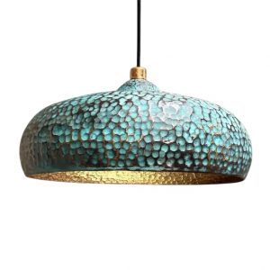 Vintage Patina Hand Hammered Pendant